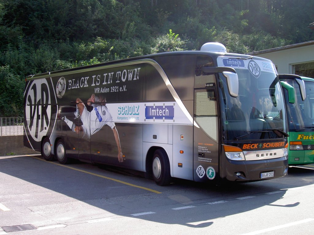 Setra Bus S416HDH, Mannschaftsbus des VFR Aalen (05.09.2010)
