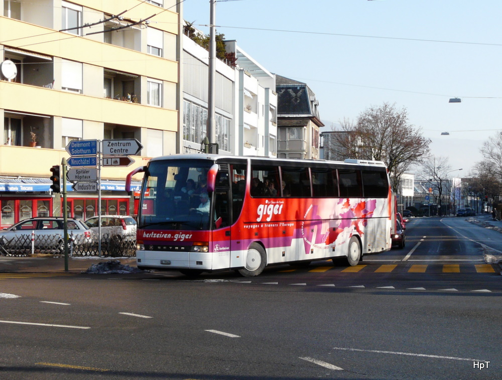 Setra Reisebus unterwegs in Biel am 18.02.2012