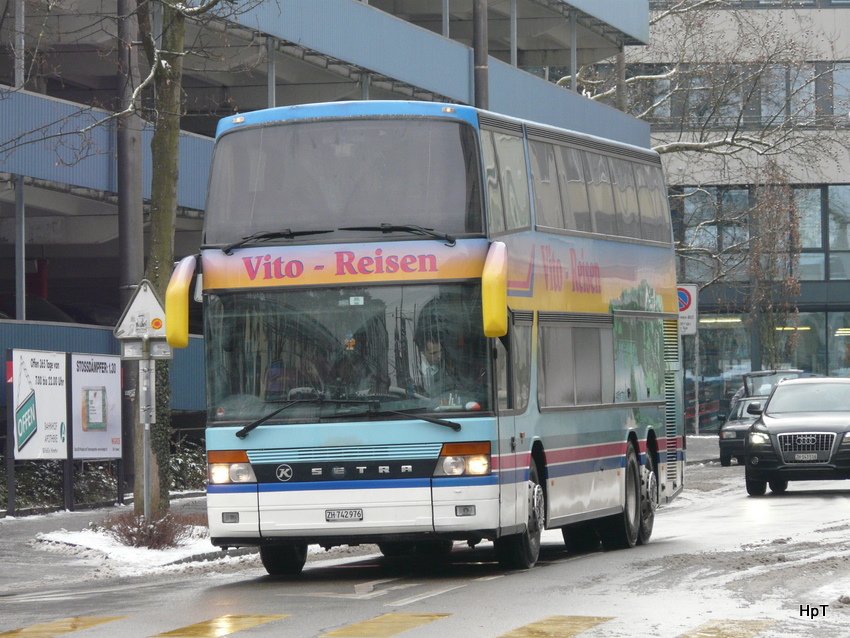 Setra Reisebus unterwegs in Winterthur am 10.01.2010