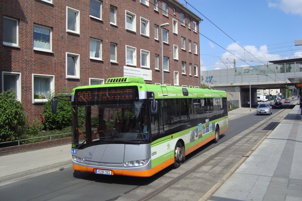 Solaris Bus der stra am Ricklinger Stadtweg in Hannover am 11.08.2009