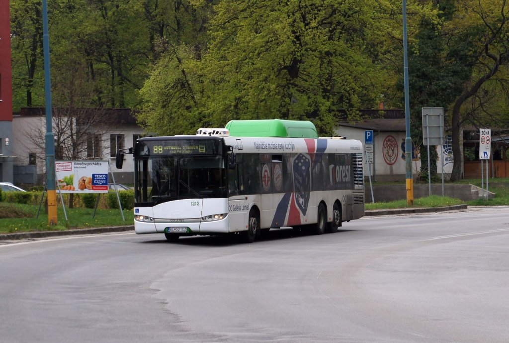 Solaris Urbino 15 CNG, Linie 88, bus 1212, 14.04.2012 Bratislava 