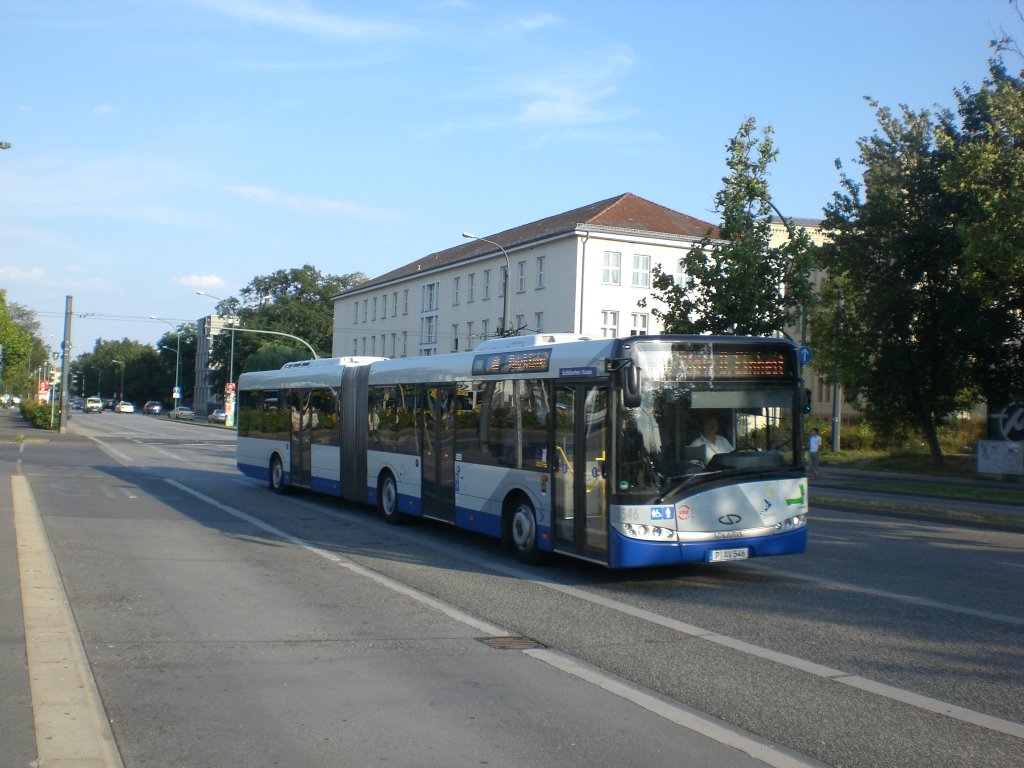 Solaris Urbino als SEV fr die Straenbahn zwischen Hauptbahnhof und Platz der Einheit.