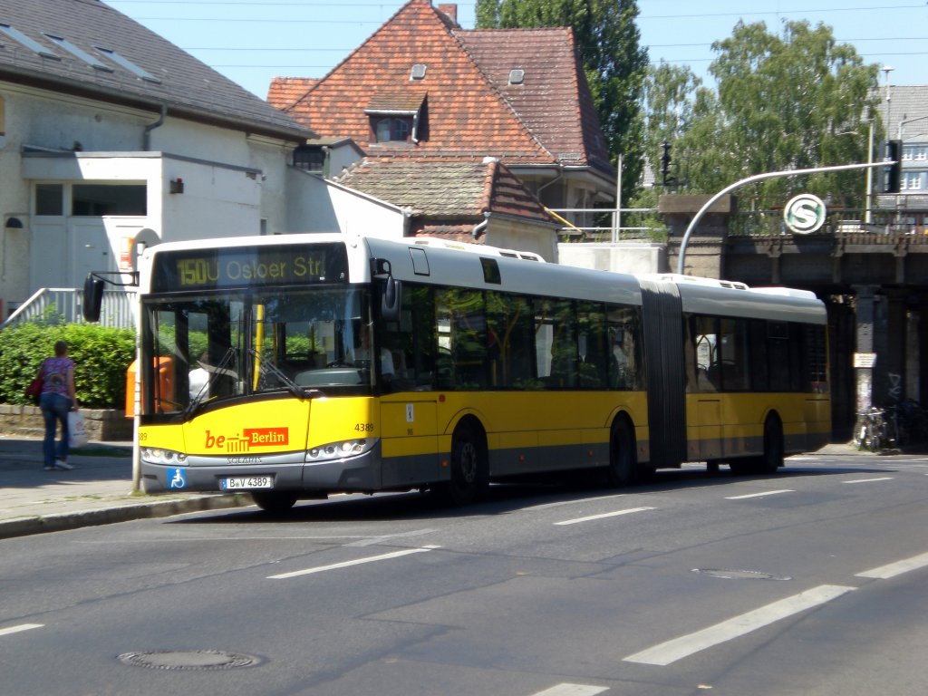 Solaris Urbino auf der Linie 150 nach U-Bahnhof Osloer Strae am S-Bahnhof Buch.