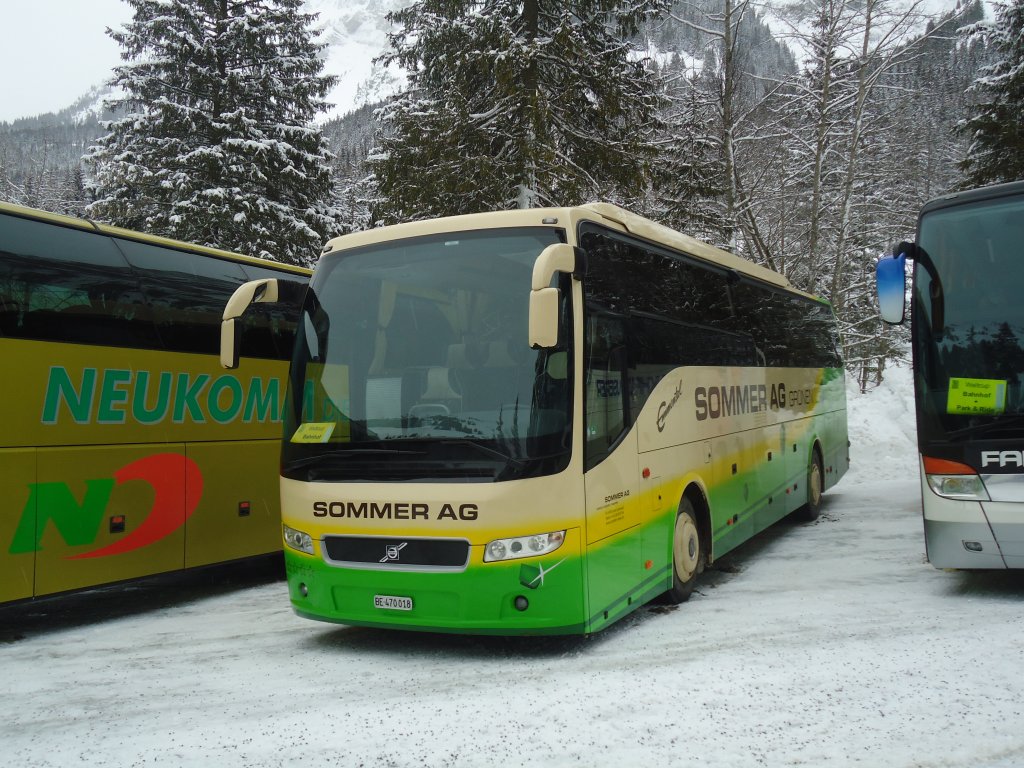 Sommer, Grnen - BE 470'018 - Volvo am 7. Januar 2012 in Adelboden, Unter dem Birg