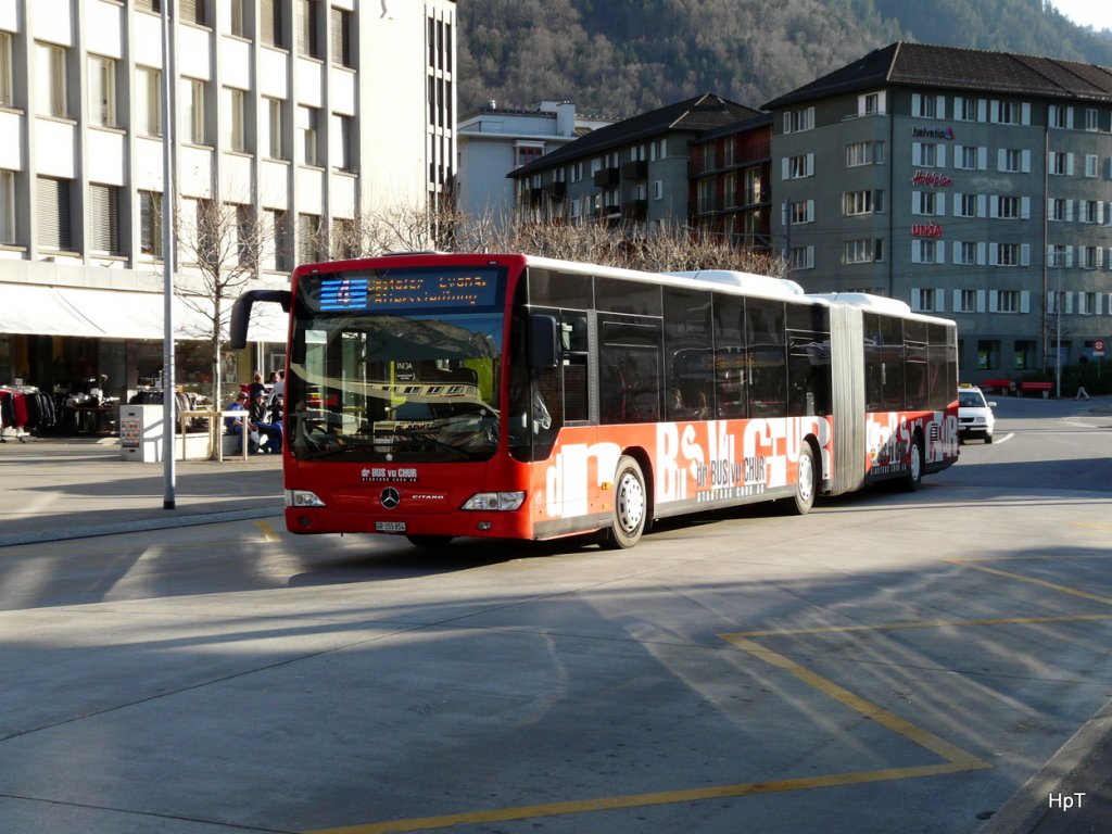 Stadtbus Chur - Mercedes Citaro GR 155854 unterwegs auf der Linie 4 am 07.04.2010