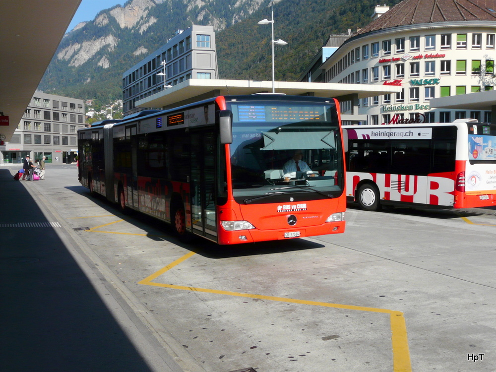 Stadtbus Chur - Mercedes Citaro  GR 97514 unterwegs auf der Linie 4 in Chur am 26.09.2011