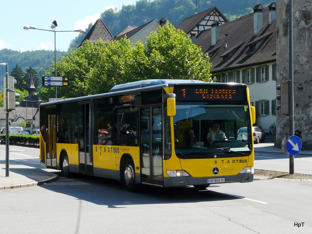 StadtBus Feldkich - Mercedes Citaro FK.Bus 13 unterwegs auf der Linie 1 in der Stadt Feldkich am 24.05.2011