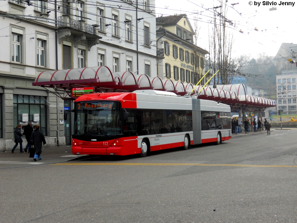 Stadtbus Winterthur Nr. 112 am 6.3.2011 beim Hauptbahnhof