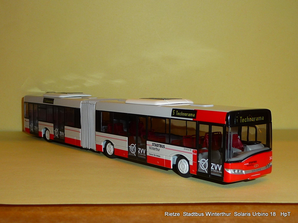 Stadtbus Winterthur - Rietze Bus Modell Solaris Urbino 18  Nr.341
