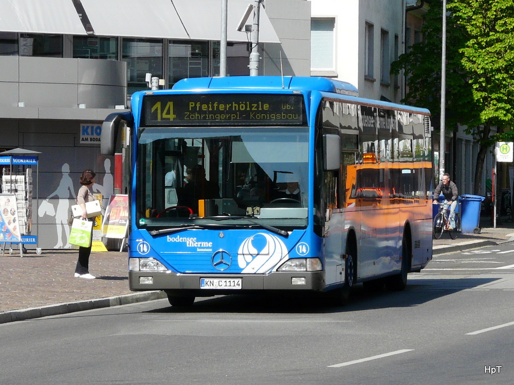 Stadtwerke Konstanz - Mercedes Citaro Nr.14  KN.C 1114 unterwegs auf der Linie 14 in Konstanz am 03.05.2012