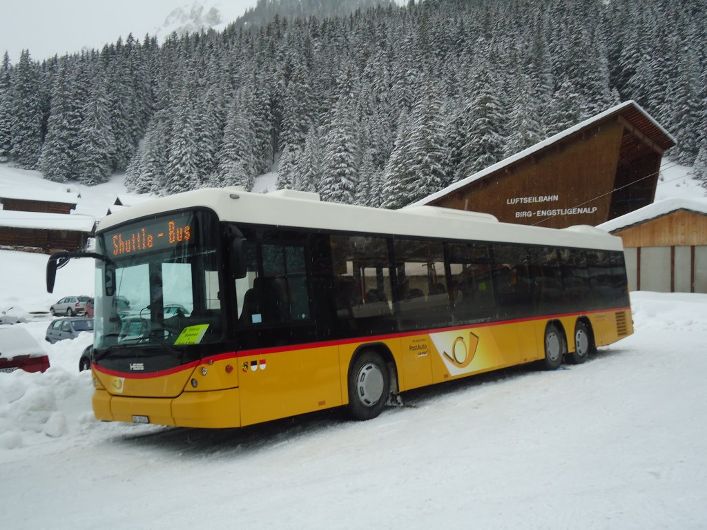 Steiner, Messen - SO 20'145 - Scania/Hess am 7. Januar 2012 in Adelboden, Unter dem Birg