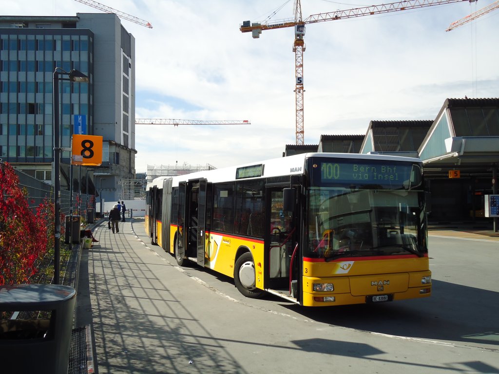 Steiner, Ortschwaben - Nr. 3/BE 83'880 - MAN am 16. Oktober 2012 in Bern, Postautostation