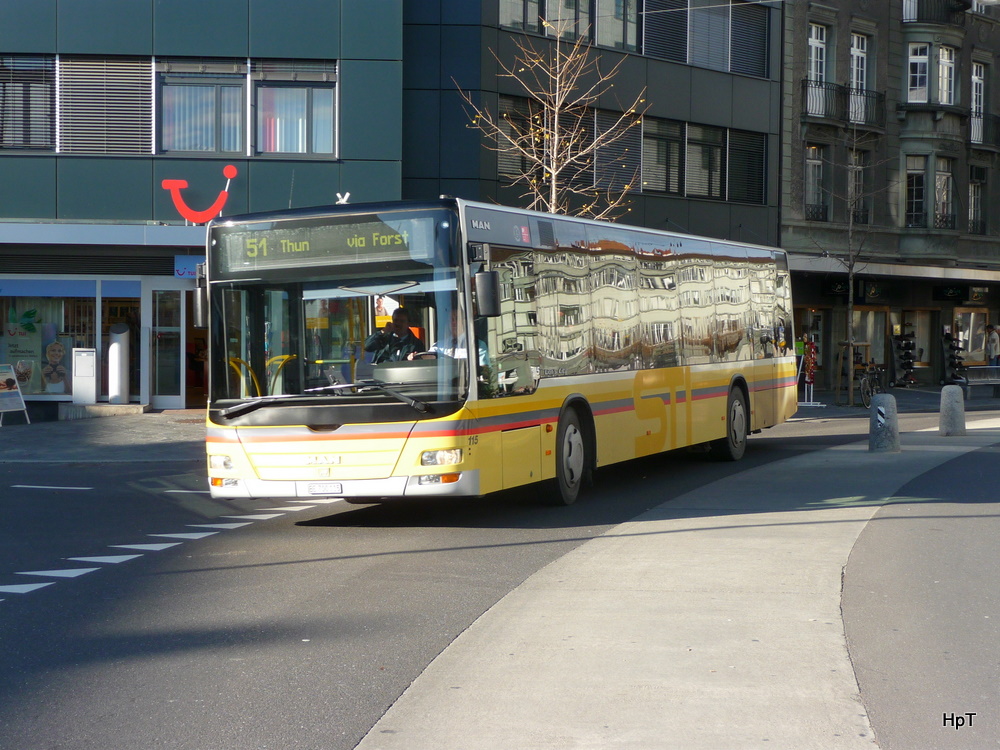 STI - MAN Lion`s City Nr.116 BE 700115 unterwegs auf der Linie 51 in Thun am 19.11.2010