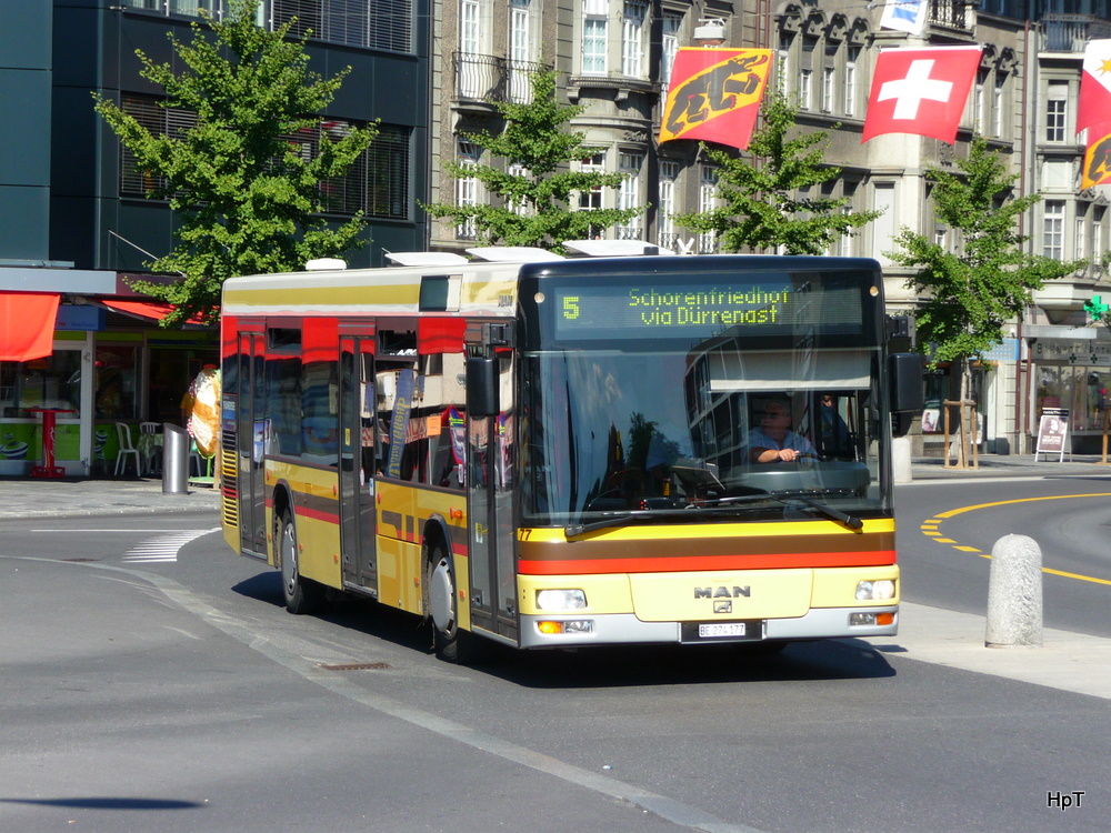 STI - MAN Nr.77  BE 274177 unterwegs auf der Linie 5 in Thun am 24.09.2011