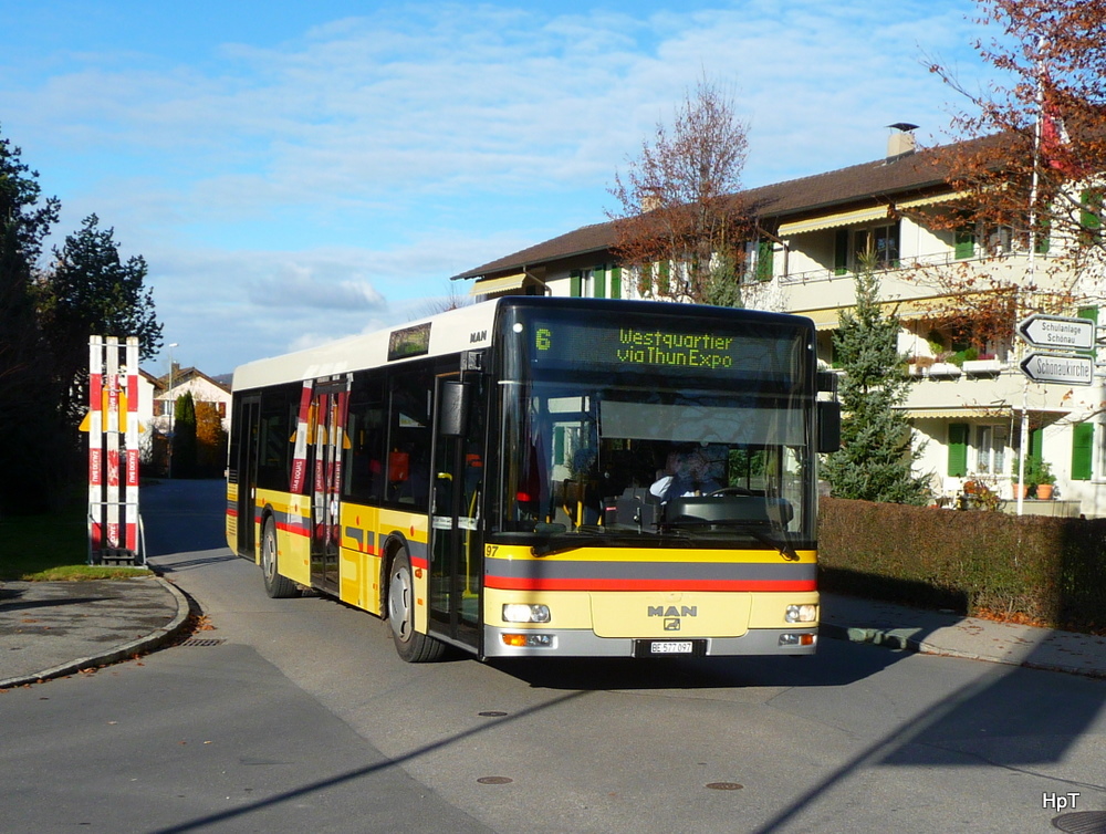 STI - MAN Nr.97 BE 577097 unterwegs auf der Linie 6 in Thun am 19.11.2010
