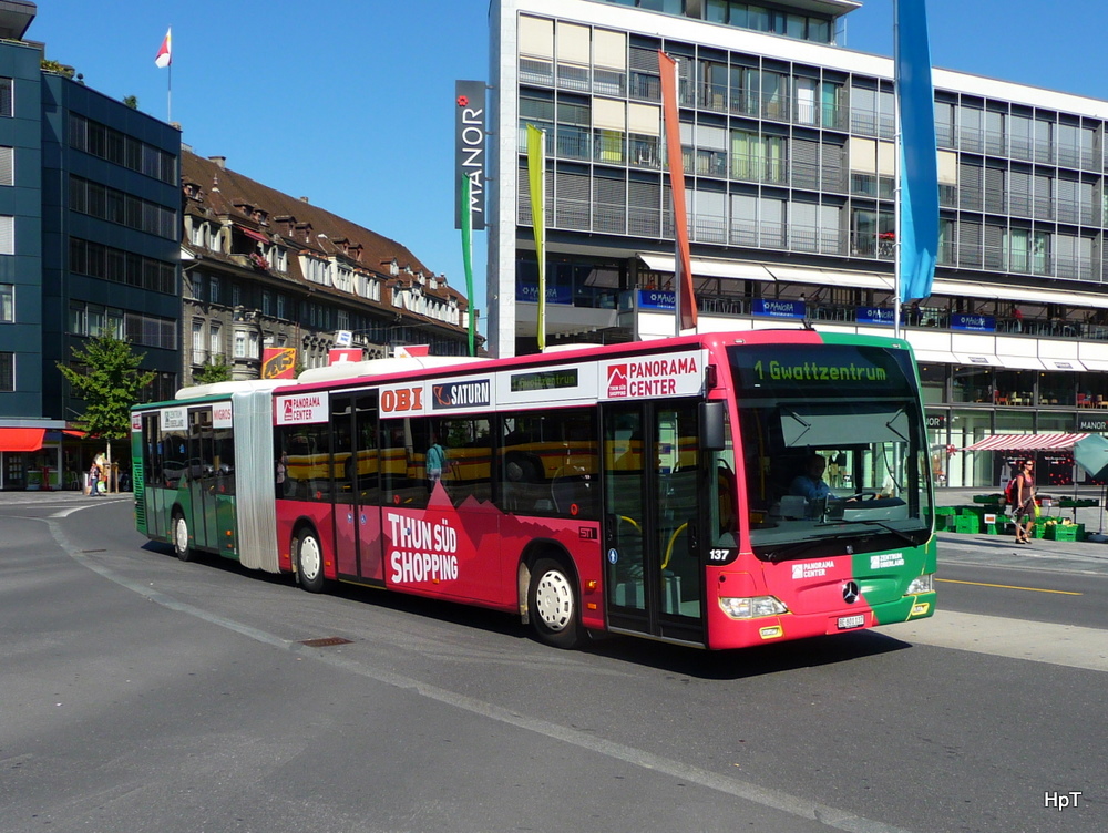 STI - Mercedes Citaro  Nr.137  BE  801137 unterwegs auf der Linie 1 in Thun am 24.09.2011