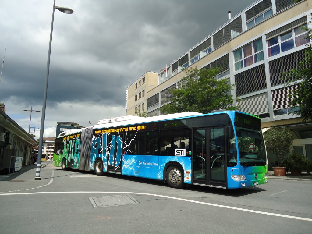 STI Thun - BS 59'327 - Mercedes Citaro am 22. Juli 2011 beim Bahnhof Thun (Hybrid-Test-Bus)