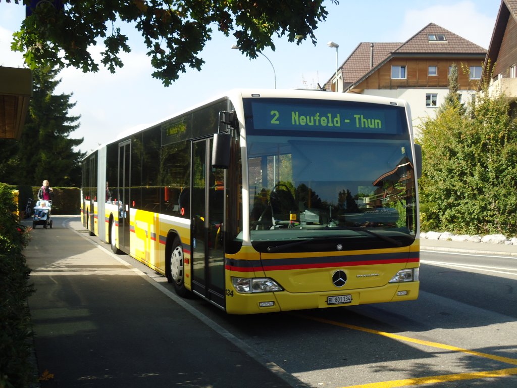 STI Thun Nr. 134/BE 801'134 Mercedes Citaro am 12. Oktober 2010 Thun, Schorenfriedhof