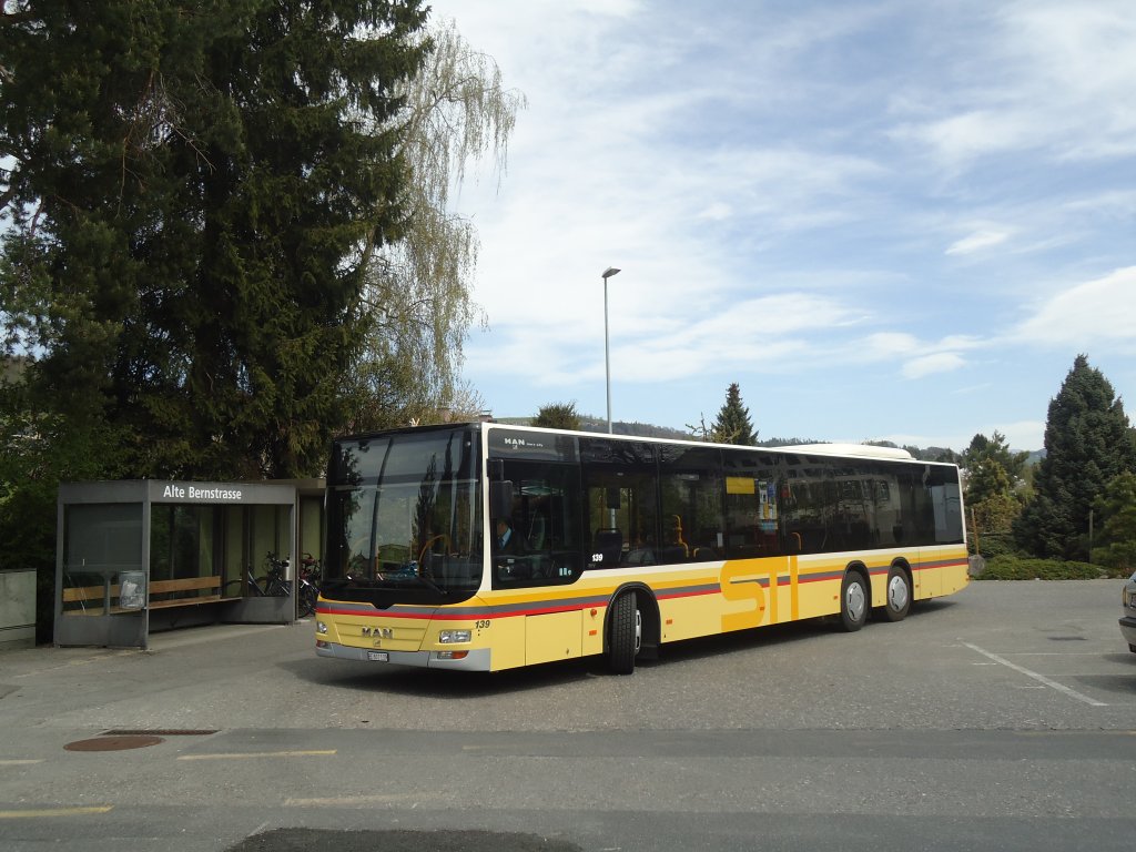 STI Thun - Nr. 139/BE 801'139 - MAN am 28. April 2012 in Steffisburg, Alte Bernstrasse