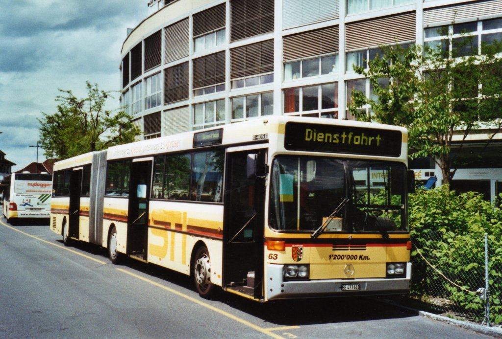 STI Thun Nr. 63/BE 433'663 Mercedes O 405G am 11. Mai 2010 Thun, Schifflndte