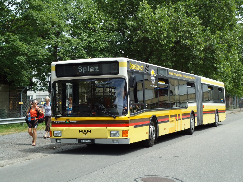 STI Thun Nr. 72/BE 397'172 MAN am 11. Juli 2010 Thun, Rtlistrasse (Einsatz Gigathlon)