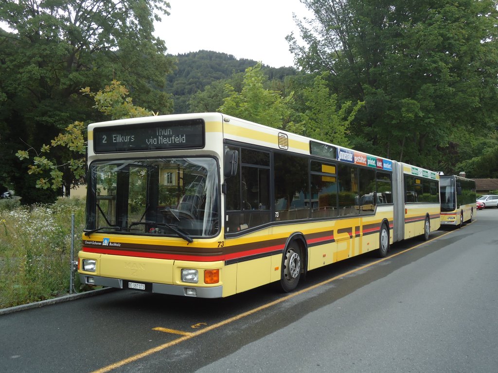 STI Thun - Nr. 73/BE 387'073 - MAN am 20. Juli 2011 bei der Schifflndte Thun