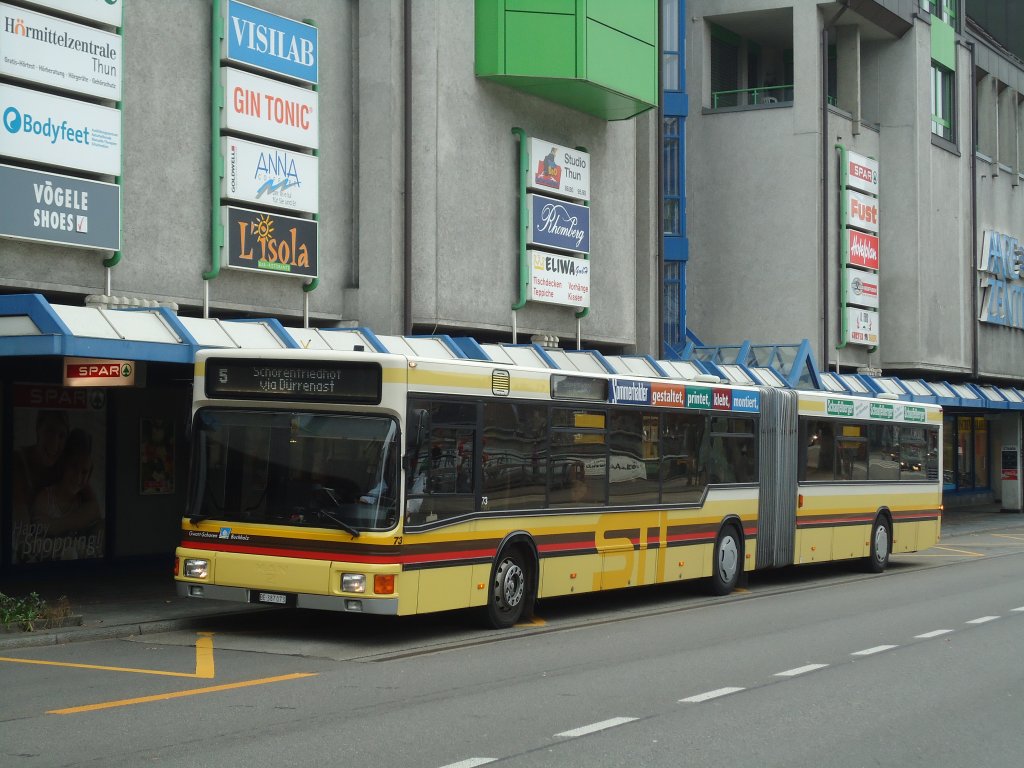 STI Thun - Nr. 73/BE 387'073 - MAN am 11. November 2011 in Thun, Postbrcke