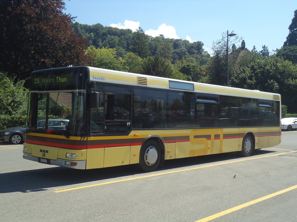 STI Thun - Nr. 77/BE 274'177 - MAN am 8. August 2012 bei der Schiffländte Thun
