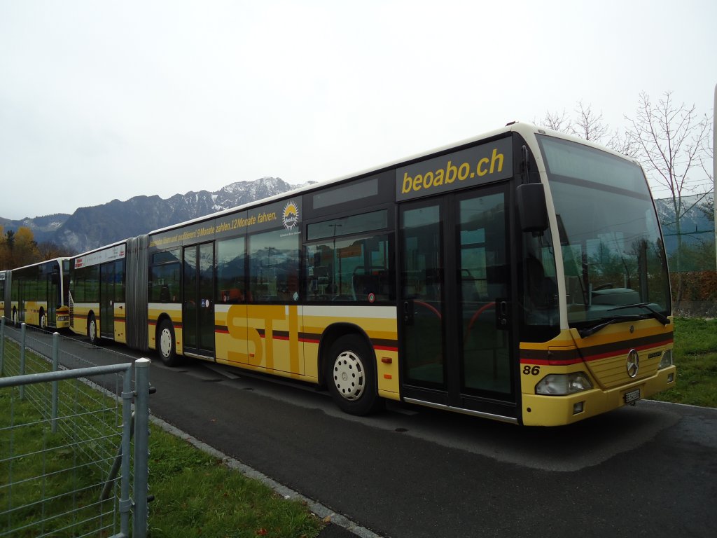 STI Thun - Nr. 86/BE 543'386 - Mercedes Citaro am 4. November 2012 in Thun, Arena