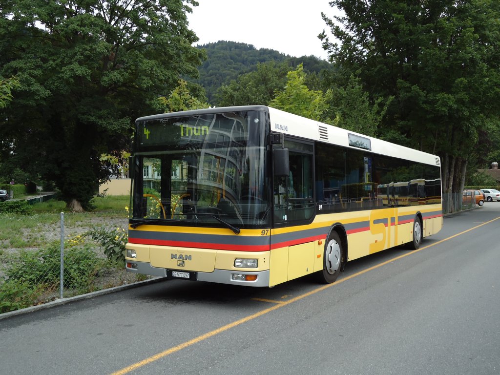 STI Thun Nr. 97/BE 577'097 MAN am 24. Juli 2010 Thun, Schiffländte