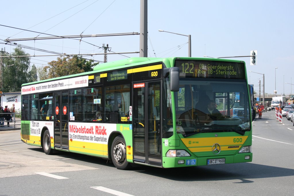 STOAG 600 (OB ST 9600) macht Werbung fr Mbel Rck.
Aufgenommen am Bahnhof Oberhausen Sterkrade.
20.5.2010