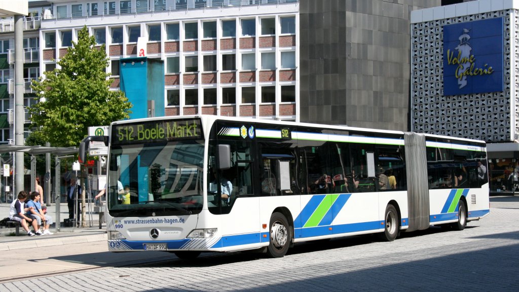 Straenbahn 990 (HA DF 990).
Hagen Stadtmitte, 26.6.2010.