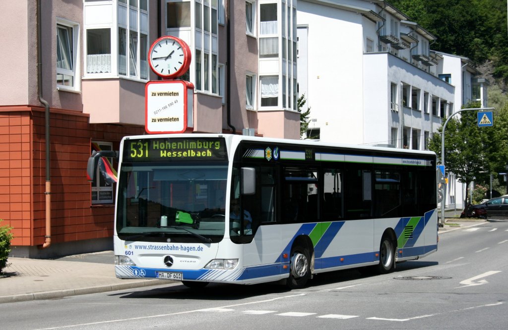 Straenbahn Hagen 601 (HA DF 601).
Hagen Hohenlimburg, 26.6.2010.