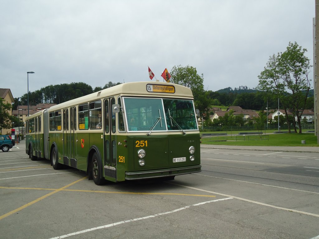 SVB Bern (TVB) - Nr. 251/BE 113'251 - FBW/SWS-R&J am 24. Juni 2012 in Ostermundigen, Oberfeld