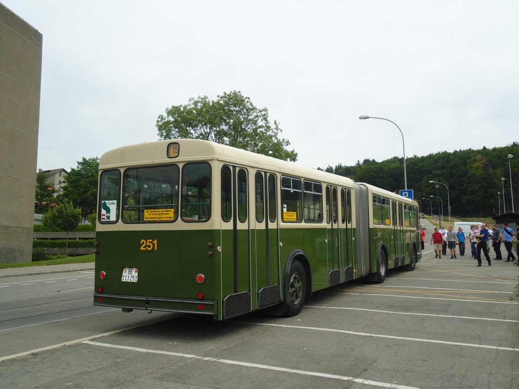 SVB Bern (TVB) - Nr. 251/BE 113'251 - FBW/SWS-R&J am 24. Juni 2012 in Ostermundigen, Oberfeld