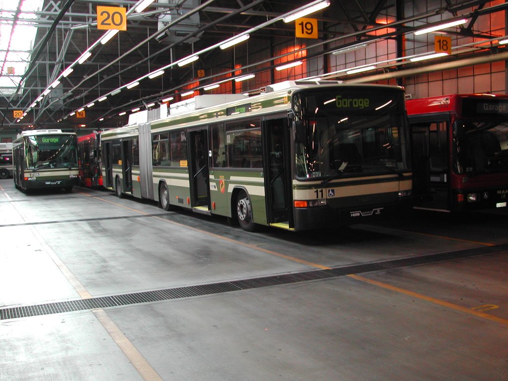 Swisstrolley Nr. 11 im Depot Eigerplatz