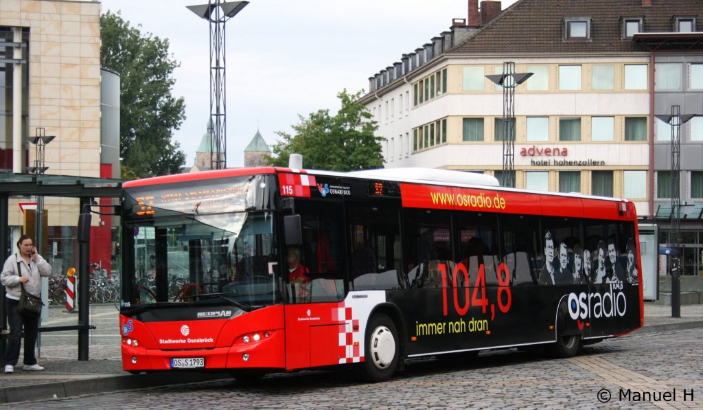 SWO 115 (OS S 1793) mit Werbung fr Osradio 104,8.
Aufgenommen am HBF Osnabrck, 19.9.2010.