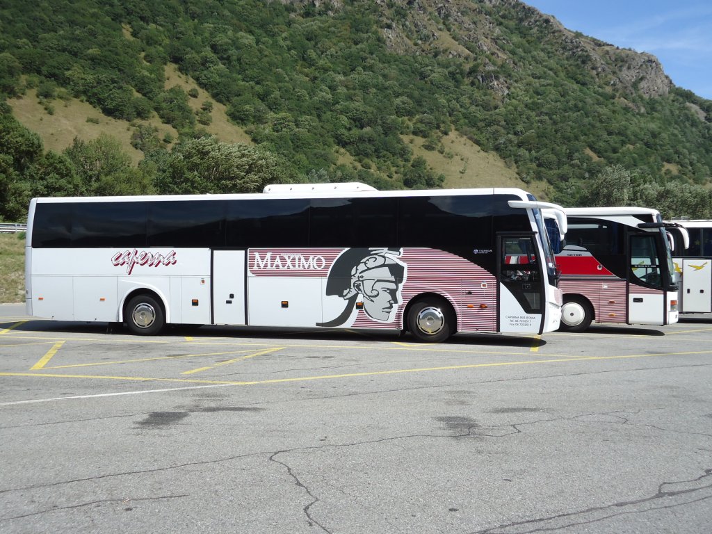 Temsa Safari, Caperna Bus Rom, Aire de repos St-Bernard/Martigny 16.08.2012