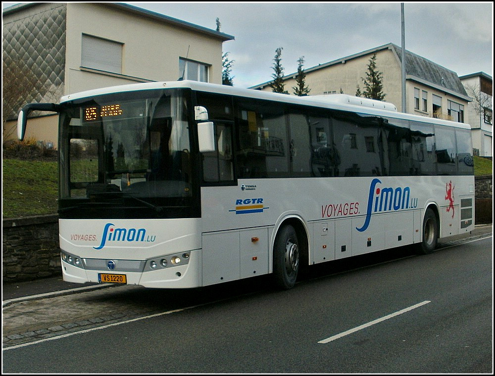 Temsa Tourmalin IC, aufgenommen am 27.01.2011 in der Nhe von Wiltz.