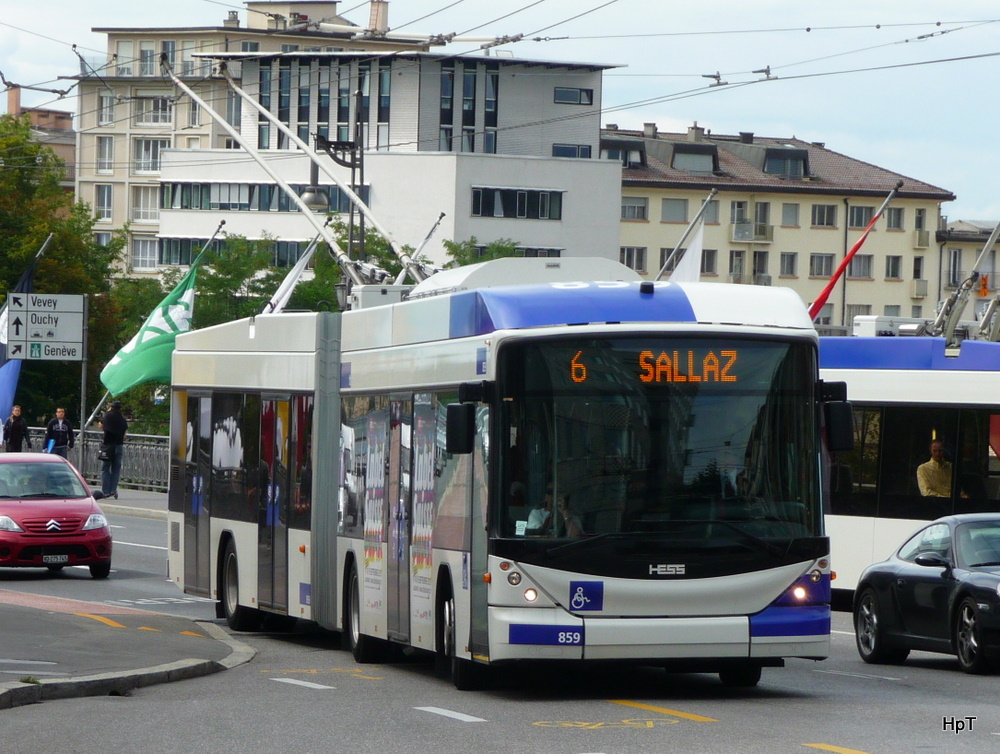 TL - Hess-Swisstrolley BGT-N2C Nr.859 unterwegs auf der Linie 6 am 09.09.2010