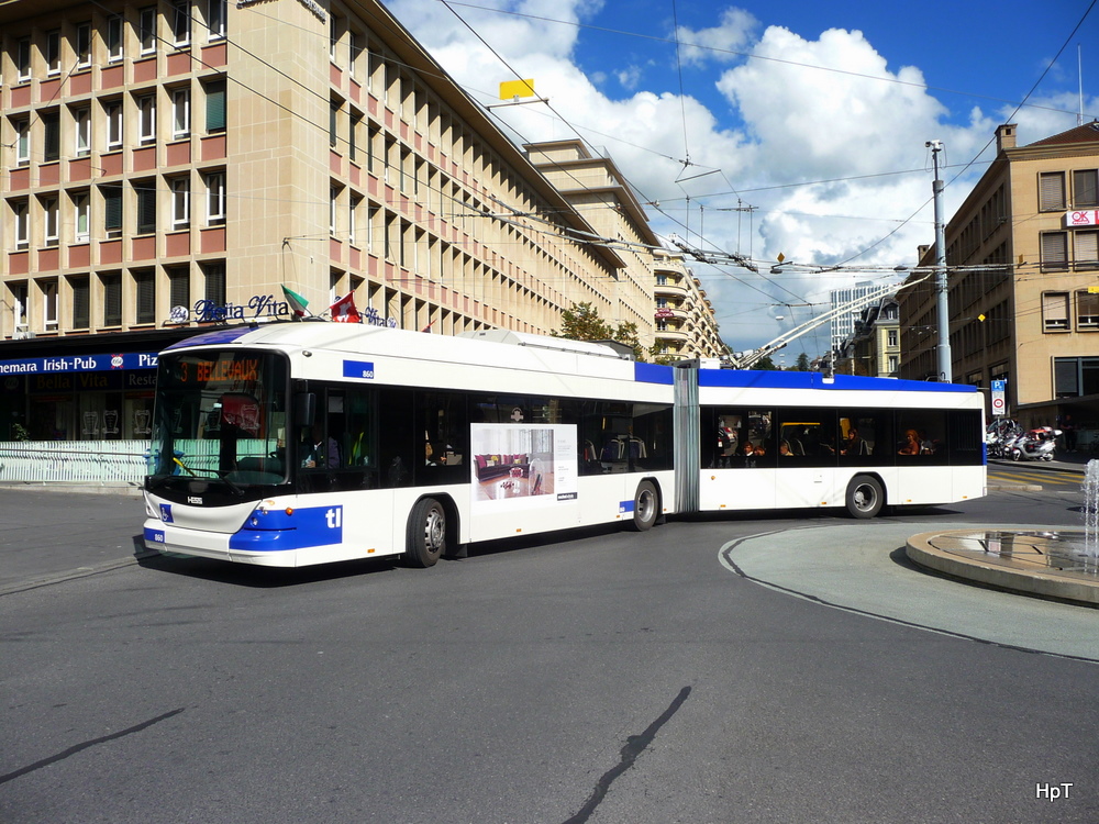 TL - Hess-Swisstrolley BGT-N2C Nr.860 unterwegs auf der Linie 3 am 09.09.2010