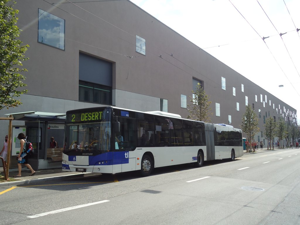 TL Lausanne - Nr. 612/VD 310'122 - Neoplan am 12. Juli 2011 in Lausanne, Beaulieu