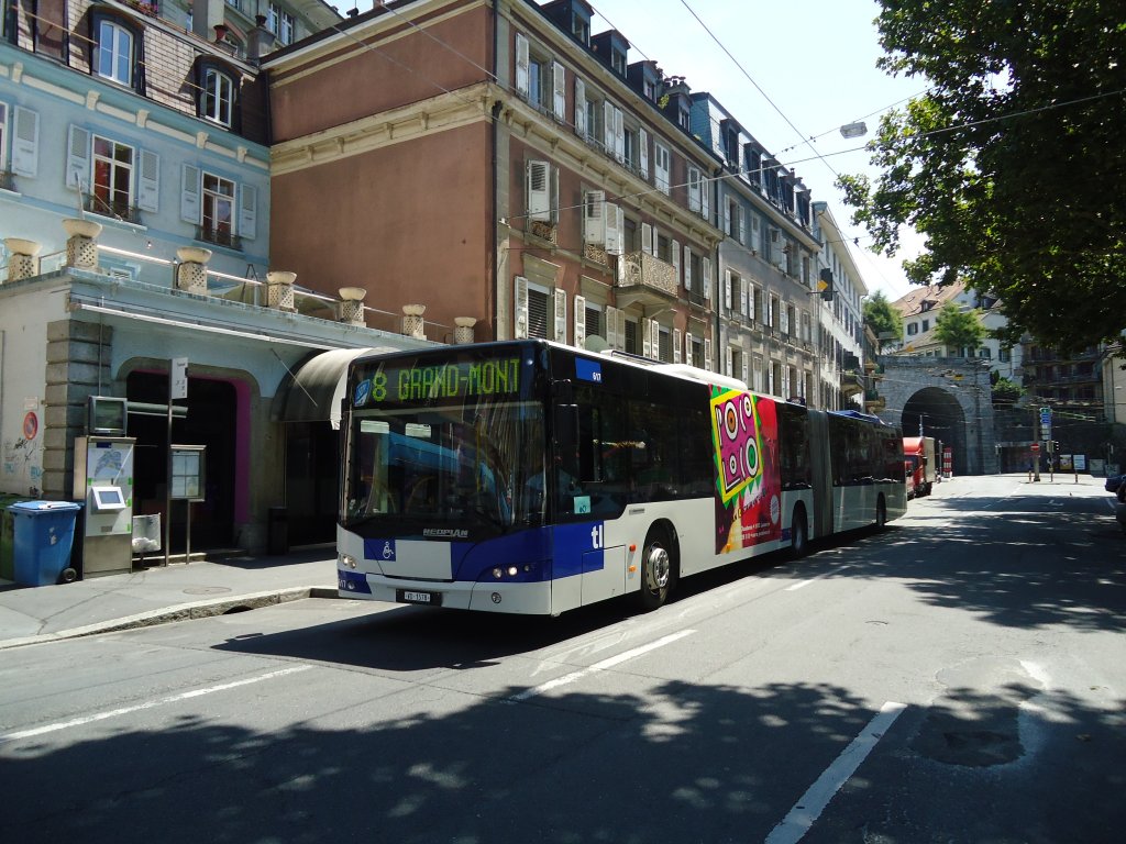 TL Lausanne - Nr. 617/VD 1578 - am 12. Juli 2011 in Lausanne, Tunnel