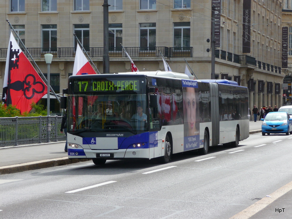 TL - Neoplan Nr.604 VD 1491 unterwegs in Lausanne auf der Linie 17 am 09.09.2010