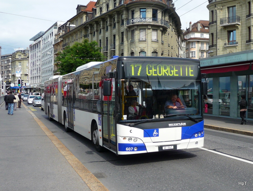 TL - Neoplan Nr.607 VD 1547 unterwegs in Lausanne auf der Linie 17 am 09.09.2010