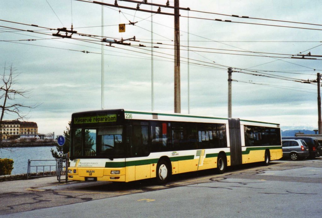 TN Neuchtel Nr. 236/NE 111'236 MAN am 5. Dezember 2009 Neuchtel, Dpt