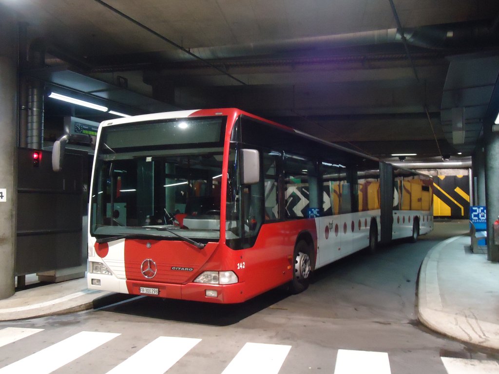 TPF Fribourg - Nr. 142/FR 300'298 - Mercedes Citaro am 12. Juli 2011 im Busbahnhof Fribourg