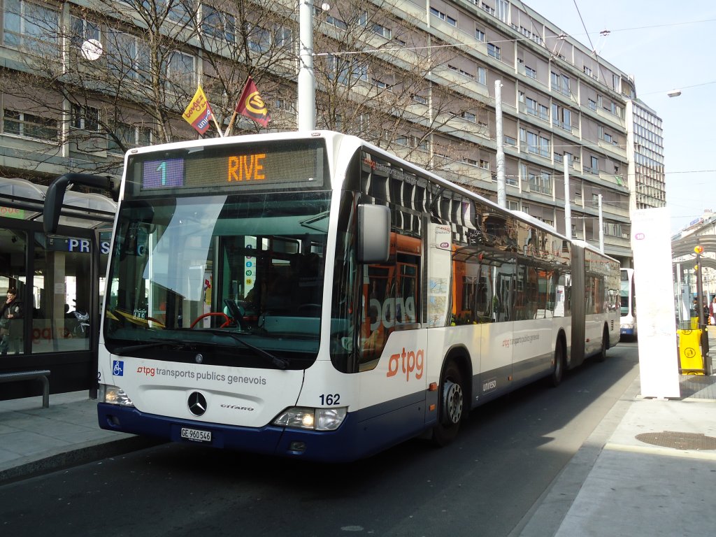 TPG Genve - Nr. 162/GE 960'546 - Mercedes Citaro am 10. Mrz 2011 in Genve, Coutance
