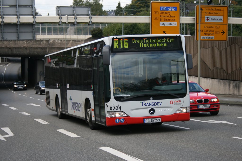 Transdev 0224 (SI BV 224).
Siegen, 18.9.2010.