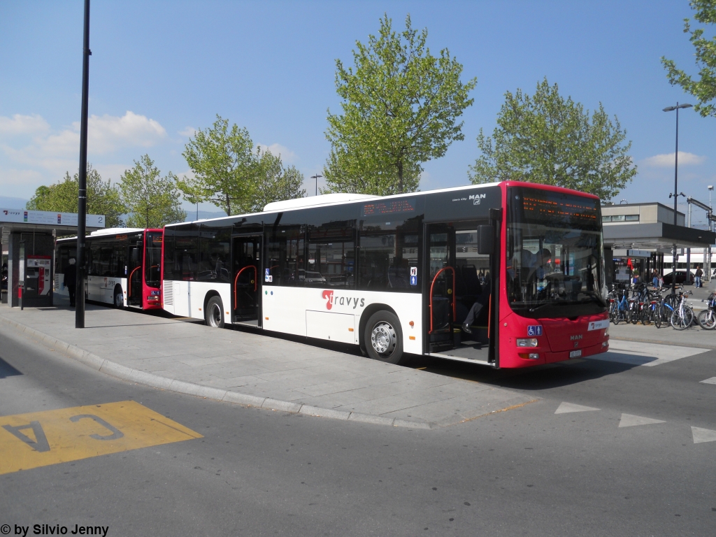 Travys VD 1071 (MAN Lion's City A21) am 26.4.2011 beim Bhf. Yverdon-les-Bains.